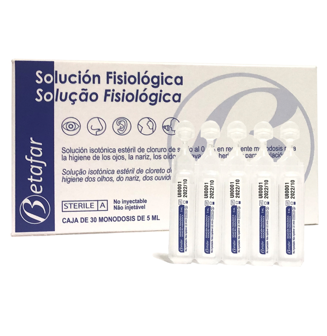 SOLUCIÓN FISIOLÓGICA MONODOSIS 30x5ml - Laboratorios Betamadrileño